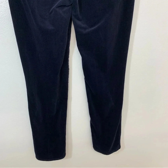 Talbots Corduroy Pants Woman Sz 8  High Waist Straight Leg Blue Pockets Stretch - Picture 6 of 12